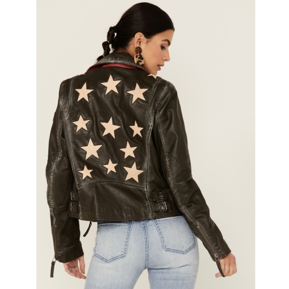 Stars Leather Jacket